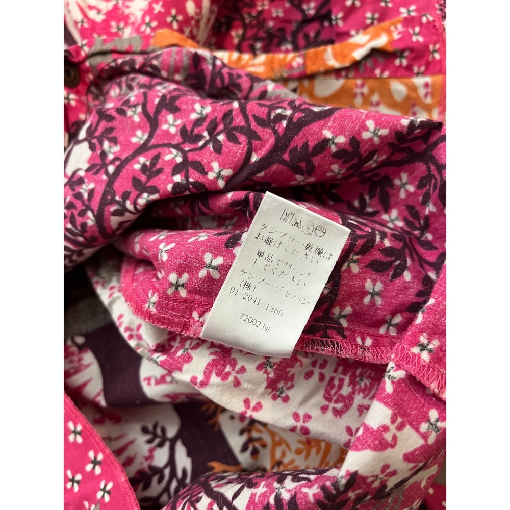 Vintage 90s Kenzo Jeans Multicolor AOP Floral Pattern Print Pink Womens 38 US 6 - Picture 6 of 9